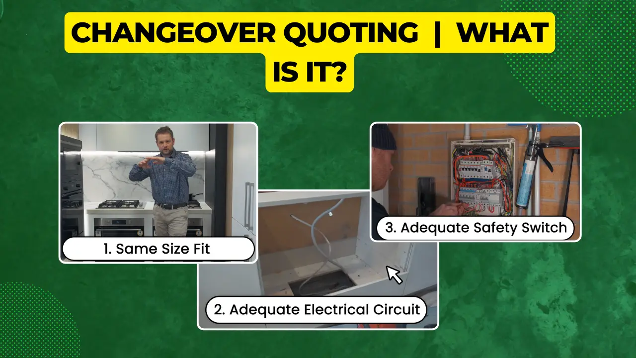 appliance changeover quotes